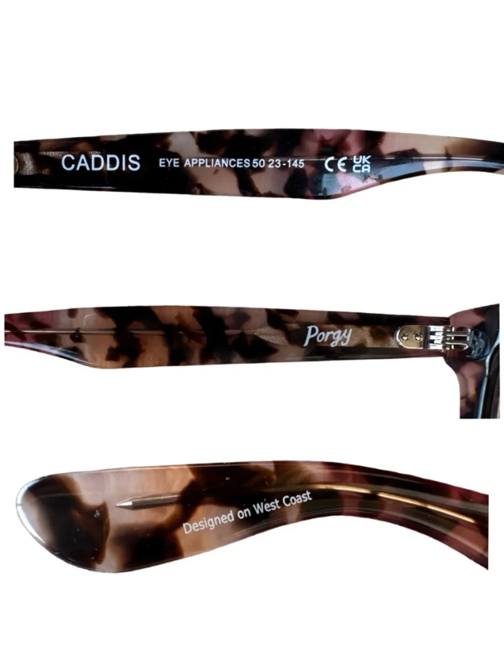 Caddis Porgy Eye Appliances Tortoise Eyeglasses Frame 50-23-145 Orange Case